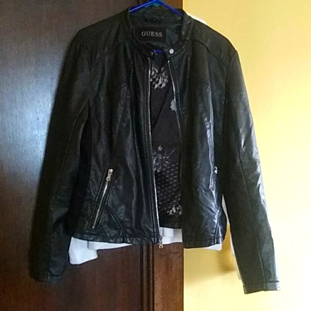 Guess leather coat